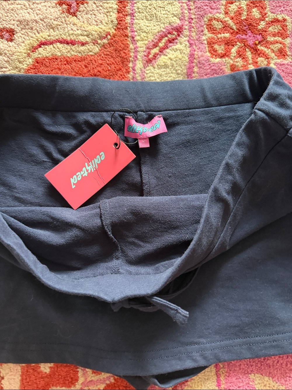 Navy Drawstring Skort - Picture 2 of 2